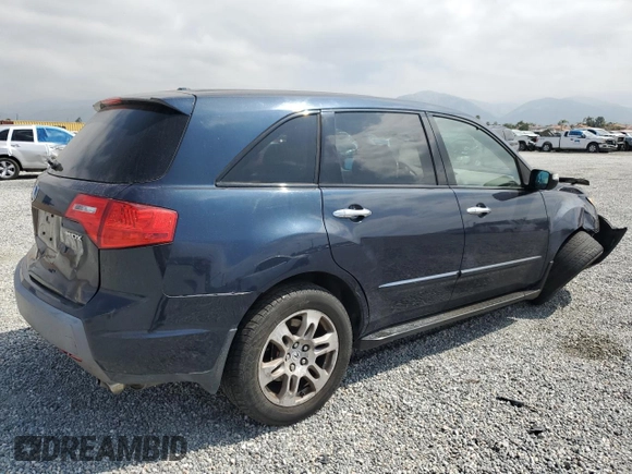 2009 Acura MDX with VIN 2HNYD28229H524259, listed as a Copart auction lot 54558615 with 162,409 mi miles and Salvage Title. Bid and sale history available at carsss.com. Image 3.