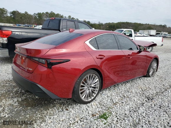 2023 Lexus IS with VIN JTHDA1D20P5125981, listed as a Copart auction lot 44726675 with 11,817 mi miles and Salvage Title. Bid and sale history available at carsss.com. Image 3.