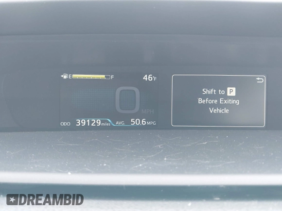 2019 Toyota Prius LE with VIN JTDL9RFU2K3000147, listed as a IAAI auction lot 41982869 with 39,129 mi miles and . Bid and sale history available at DreamBid. Image 7.