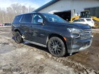 2022 Chevrolet Tahoe Premier with VIN 1GNSKSKD6NR328810, listed as a Copart auction lot 46128175 with 25,708 mi miles and Salvage Title. Bid and sale history available at carsss.com. Image 4.