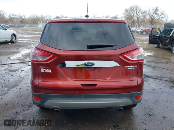 2014 Ford Escape Titanium with VIN 1FMCU9J92EUE01077, listed as a IAAI auction lot 41642337 with 26,002 mi miles. Bid and sale history available at carsss.com. Image 16.