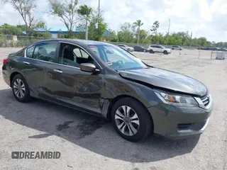 2014 Honda Accord LX z VIN 1HGCR2F39EA201009, wystawiony jako IAAI lot #41952012 z przebiegiem 104 403 mil mil oraz . Historia ofert i sprzedaży dostępna na DreamBid. Obrazek 1.