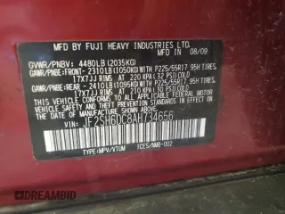 2010 Subaru Forester X Limited with VIN JF2SH6DC8AH734656, listed as a Copart auction lot 52088245 with 82,108 mi miles and Salvage Title. Bid and sale history available at DreamBid. Image 12.