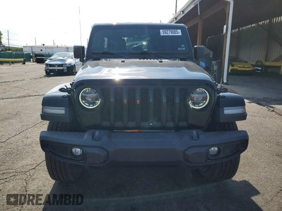 2020 Jeep Wrangler Unlimited Sahara with VIN 1C4HJXEG0LW301545, listed as a Copart auction lot 59279085 with 94,890 mi miles and Salvage title. Bid and sale history available at DreamBid. Image 5.