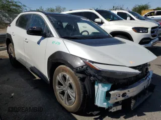 2024 Toyota bZ4X XLE with VIN JTMABACA2RA070499, listed as a Copart auction lot 59914835 with 23,530 mi miles and Salvage title. Bid and sale history available at DreamBid. Image 4.