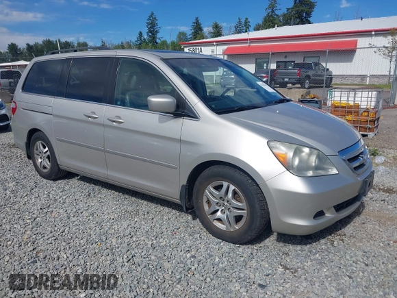 2006 Honda Odyssey EX-L z VIN 5FNRL38726B428227, wystawiony jako IAAI lot #42381464 z przebiegiem 156 623 mil mil oraz . Historia ofert i sprzedaży dostępna na DreamBid. Obrazek 1.