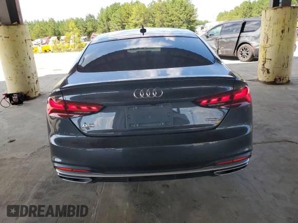 2022 Audi A5 Sportback Premium with VIN WAUABCF57NA019646, listed as a Copart auction lot 69119954 with 31,098 mi miles and Salvage Title. Bid and sale history available at carsss.com. Image 6.