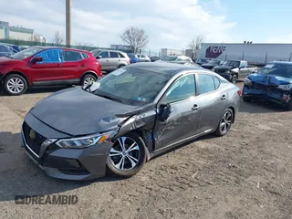 2022 Nissan Sentra SV with VIN 3N1AB8CV8NY206624, listed as a IAAI auction lot 41827642 with 24,455 mi miles and . Bid and sale history available at DreamBid. Image 2.