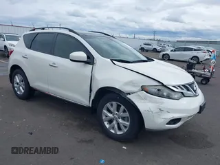 2014 Nissan Murano SL with VIN JN8AZ1MU5EW406054, listed as a IAAI auction lot 41894493 with 72,017 mi miles. Bid and sale history available at carsss.com. Image 1.