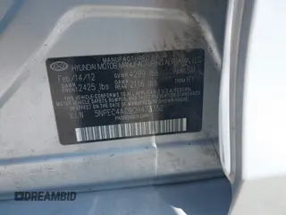 2012 Hyundai Sonata Limited with VIN 5NPEC4AC9CH473352, listed as a IAAI auction lot 42164597 with 146,201 mi miles and . Bid and sale history available at DreamBid. Image 9.