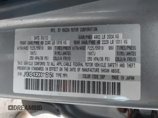 2013 Mazda CX-5 Grand Touring with VIN JM3KE4DE2D0115154, listed as a IAAI auction lot 41706007 with 153,532 mi miles. Bid and sale history available at carsss.com. Image 9.