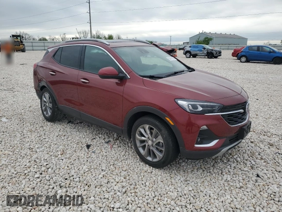 2023 Buick Encore GX Essence with VIN KL4MMFSLXPB122423, listed as a Copart auction lot 50461365 with 23,230 mi miles and Salvage title. Bid and sale history available at DreamBid. Image 4.