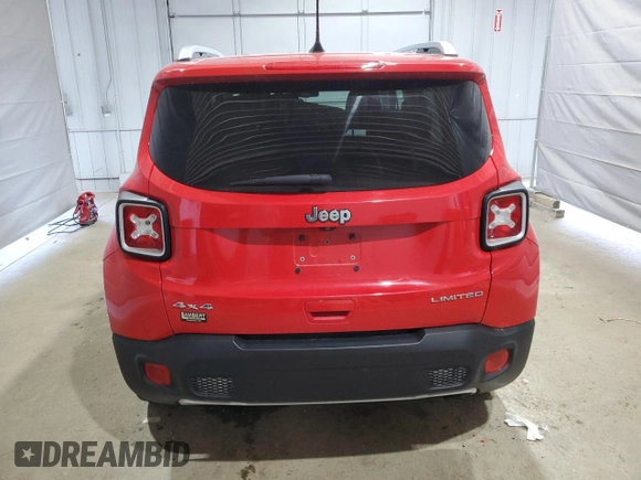 2018 Jeep Renegade Limited z VIN ZACCJBDB8JPG96152, wystawiony jako Copart lot #58306035 z przebiegiem 105 792 mil mil oraz Szkoda całkowita • Salvage title. Historia ofert i sprzedaży dostępna na DreamBid. Obrazek 6.
