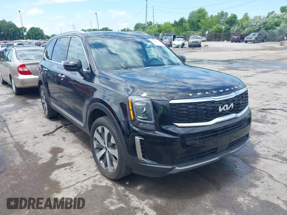 2022 Kia Telluride S with VIN 5XYP6DHCXNG307597, listed as a IAAI auction lot 42443135 with 46,356 mi miles and . Bid and sale history available at DreamBid. Image 1.