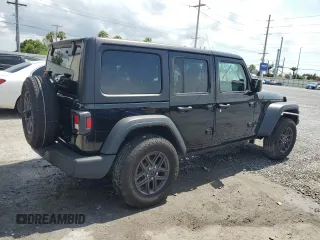 2024 Jeep Wrangler Sport S with VIN 1C4PJXDN2RW153564, listed as a Copart auction lot 58800705 with 19,633 mi miles and Salvage title. Bid and sale history available at DreamBid. Image 3.