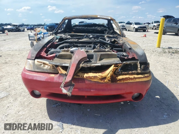 1997 Ford Mustang Cobra with VIN 1FALP47V8VF187337, listed as a Copart auction lot 46804405 with 0 mi miles and Non Repairable. Bid and sale history available at carsss.com. Image 5.