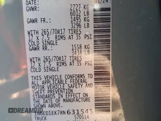 2024 Nissan Frontier SV z VIN 1N6ED1EK7RN631545, wystawiony jako Copart lot #49348715 z przebiegiem 12 973 mil mil oraz Szkoda całkowita • Salvage title. Historia ofert i sprzedaży dostępna na DreamBid. Obrazek 12.