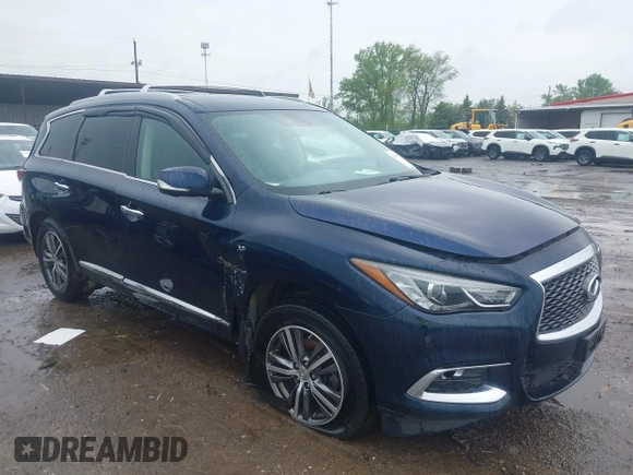 2017 Infiniti QX60 with VIN 5N1DL0MM4HC546246, listed as a IAAI auction lot 41859574 with 129,066 mi miles and . Bid and sale history available at DreamBid. Image 1.