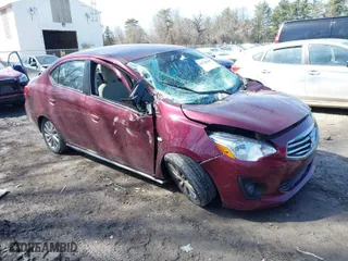 2019 Mitsubishi Mirage G4 ES with VIN ML32F3FJ1KHF00364, listed as a IAAI auction lot 41785587 with 110,159 mi miles. Bid and sale history available at carsss.com. Image 1.