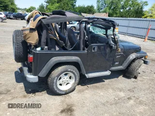 2002 Jeep Wrangler Sport with VIN 1J4FA49S02P721457, listed as a Copart auction lot 61726855 with 76,191 mi miles and Salvage title. Bid and sale history available at DreamBid. Image 3.