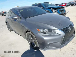 2015 Lexus IS 350 with VIN JTHBE1D21F5019906, listed as a IAAI auction lot 41484147 with 84,249 mi miles and . Bid and sale history available at DreamBid. Image 1.