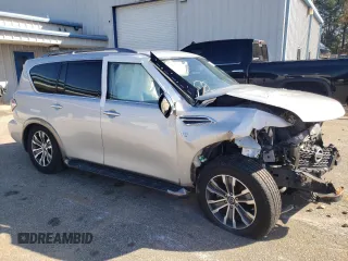2020 Nissan Armada SV with VIN JN8AY2ND3LX017458, listed as a Copart auction lot 89367025 with 114,191 mi miles and Salvage Title. Bid and sale history available at carsss.com. Image 4.