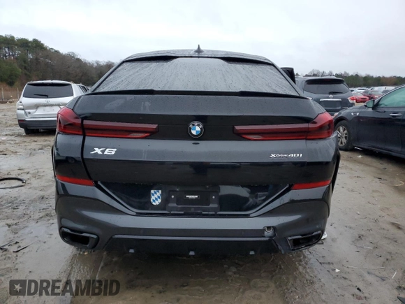 2022 BMW X6 xDrive40i with VIN 5UXCY6C01N9L53286, listed as a Copart auction lot 85007194 with 0 mi miles and Salvage Title. Bid and sale history available at carsss.com. Image 6.