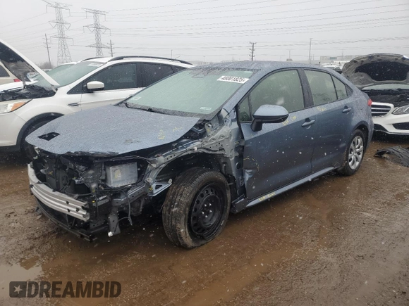2023 Toyota Corolla Hybrid LE with VIN JTDBCMFEXP3005595, listed as a Copart auction lot 48001825 with 75,662 mi miles and Salvage Title. Bid and sale history available at carsss.com. Image 1.