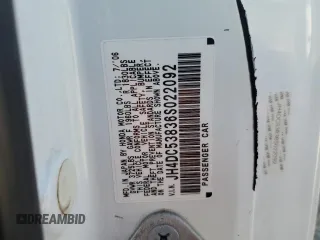 2006 Acura RSX z VIN JH4DC53836S022092, wystawiony jako Copart lot #54780255 z przebiegiem 251 725 mil mil oraz Szkody całkowita. Historia ofert i sprzedaży dostępna na DreamBid. Obrazek 12.