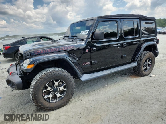 2018 Jeep Wrangler Unlimited Rubicon z VIN 1C4HJXFG8JW232955, wystawiony jako Copart lot #66491345 z przebiegiem 22 717 mil mil oraz Szkoda całkowita • Salvage title. Historia ofert i sprzedaży dostępna na DreamBid. Obrazek 1.