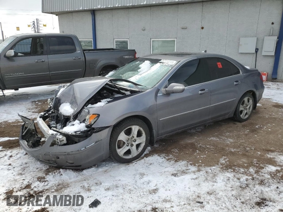 2005 Acura RL with VIN JH4KB16545C011695, listed as a Copart auction lot 44326915 with 0 mi miles and Salvage Title. Bid and sale history available at carsss.com. Image 1.