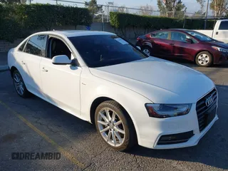 2016 Audi A4 Premium with VIN WAUAFAFL9GN016654, listed as a IAAI auction lot 41200648 with 86,663 mi miles. Bid and sale history available at carsss.com. Image 1.