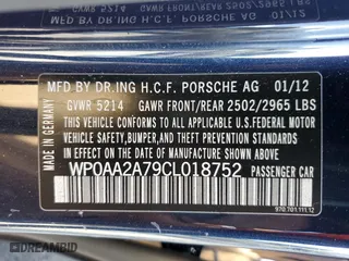 2012 Porsche Panamera with VIN WP0AA2A79CL018752, listed as a Copart auction lot 72083254 with 140,361 mi miles and Salvage Title. Bid and sale history available at carsss.com. Image 14.