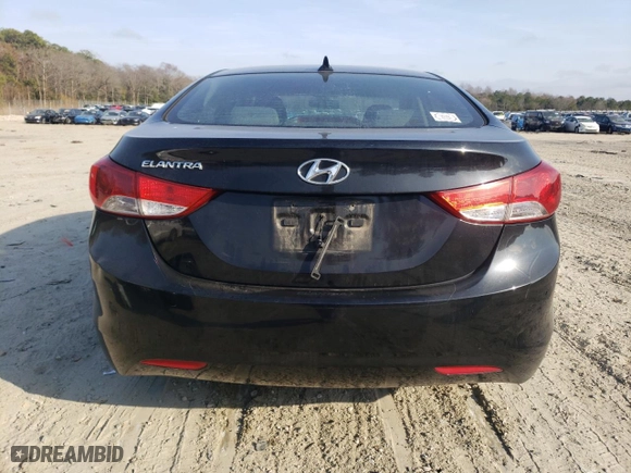 2013 Hyundai Elantra GLS PZEV with VIN KMHDH4AEXDU591279, listed as a Copart auction lot 49437925 with 182,552 mi miles and Salvage Title. Bid and sale history available at carsss.com. Image 6.