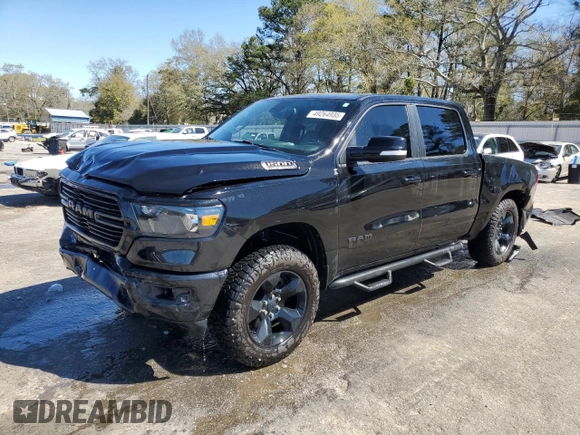 2019 Ram 1500 Big Horn with VIN 1C6SRFFT8KN697739, listed as a Copart auction lot 50511585 with 74,468 mi miles and Salvage title. Bid and sale history available at DreamBid. Image 1.