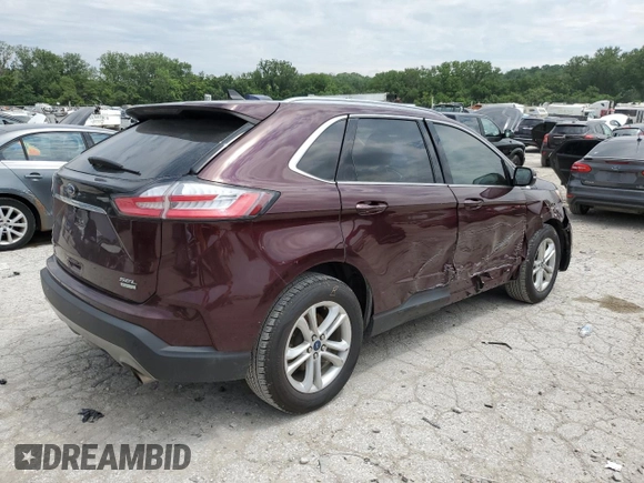 2020 Ford Edge SEL with VIN 2FMPK3J94LBB47444, listed as a Copart auction lot 59854325 with 61,710 mi miles and Salvage title. Bid and sale history available at DreamBid. Image 3.