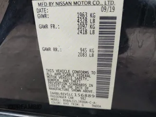 2020 Nissan Altima 2.5 SL with VIN 1N4BL4EV1LC156889, listed as a IAAI auction lot 41687338 with 96,292 mi miles. Bid and sale history available at carsss.com. Image 9.