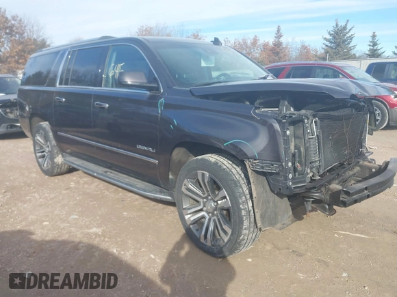 2017 GMC Yukon XL Denali with VIN 1GKS2HKJ5HR369939, listed as a IAAI auction lot 41446415 with 159,056 mi miles. Bid and sale history available at carsss.com. Image 1.