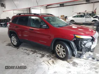 2017 Jeep Cherokee Sport with VIN 1C4PJLAB1HW547980, listed as a IAAI auction lot 41239462 with 115,833 mi miles. Bid and sale history available at carsss.com. Image 1.