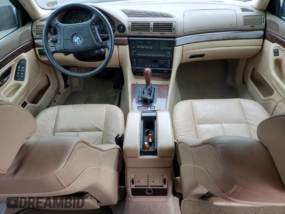 1998 BMW 7 Series 740il with VIN WBAGJ8321WDM23045, listed as a Copart auction lot 87018324 with 43,906 mi miles and Salvage Title. Bid and sale history available at carsss.com. Image 8.