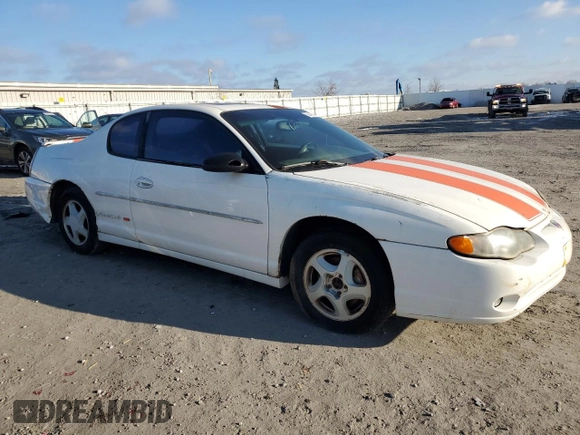 2001 Chevrolet Monte Carlo SS with VIN 2G1WX15K419260424, listed as a Copart auction lot 82469754 with 0 mi miles and Non Repairable. Bid and sale history available at carsss.com. Image 4.