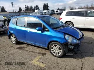 2007 Honda Fit Sport with VIN JHMGD38657S039872, listed as a Copart auction lot 44629865 with 163,196 mi miles and Salvage Title. Bid and sale history available at carsss.com. Image 4.