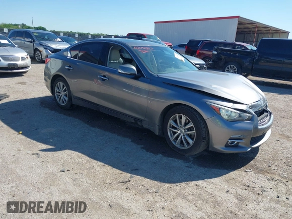2015 Infiniti Q50 Premium z VIN JN1BV7AR9FM408386, wystawiony jako IAAI lot #42084887 z przebiegiem 122 527 mil mil oraz . Historia ofert i sprzedaży dostępna na DreamBid. Obrazek 1.