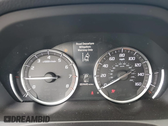 2020 Acura TLX with VIN 19UUB2F38LA006301, listed as a Copart auction lot 60717985 with 59,445 mi miles and Salvage title. Bid and sale history available at DreamBid. Image 9.