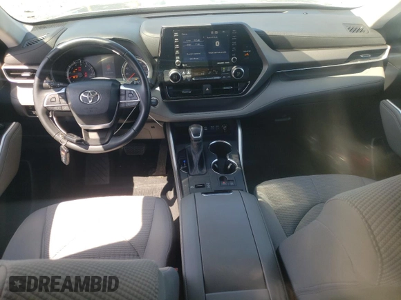 2022 Toyota Highlander LE with VIN 5TDZZRAH5NS556038, listed as a Copart auction lot 51363885 with 46,786 mi miles and Salvage title. Bid and sale history available at DreamBid. Image 8.