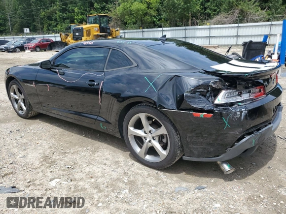 2014 Chevrolet Camaro LT with VIN 2G1FC1E38E9181073, listed as a Copart auction lot 64221745 with 107,906 mi miles and Salvage title. Bid and sale history available at DreamBid. Image 2.