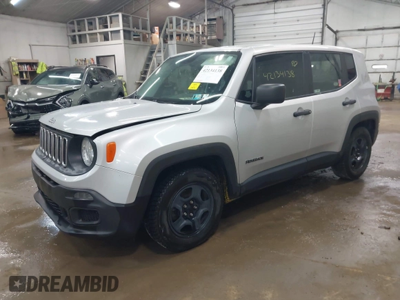 2017 Jeep Renegade Sport with VIN ZACCJAAB0HPG15296, listed as a IAAI auction lot 42134138 with 98,655 mi miles and . Bid and sale history available at DreamBid. Image 17.