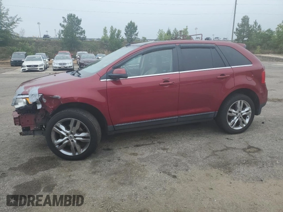 2013 Ford Edge Limited with VIN 2FMDK3KC6DBE15750, listed as a Copart auction lot 55727365 with 169,368 mi miles and Salvage title. Bid and sale history available at DreamBid. Image 1.