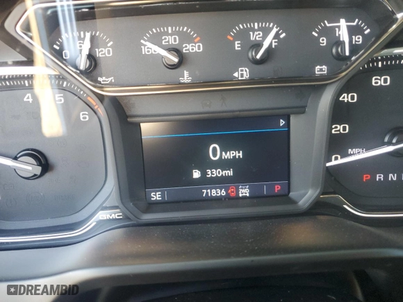 2020 GMC Sierra 1500 SLT with VIN 3GTU9DED4LG275140, listed as a Copart auction lot 50830115 with 71,836 mi miles and Salvage Title. Bid and sale history available at carsss.com. Image 9.