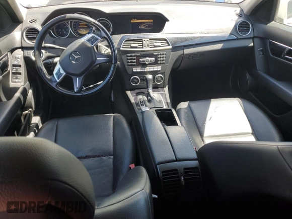 2012 Mercedes-Benz C with VIN WDDGF4KB9CA678589, listed as a Copart auction lot 56344084 with 46,850 mi miles and Salvage title. Bid and sale history available at DreamBid. Image 8.